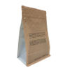High Quality Quad Seal Waitrose Compostable Packaging Flat Bottom Pouch with Zipper Malaysia 12 Oz Coffee Bags