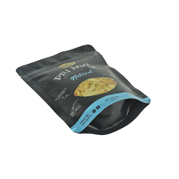 Eco-friendly Zipper Seal Varnishing Corn Starch Based Biodegradable Flat Bottom Kraft Paper Plastic Food Packaging Heat Sealable Bag