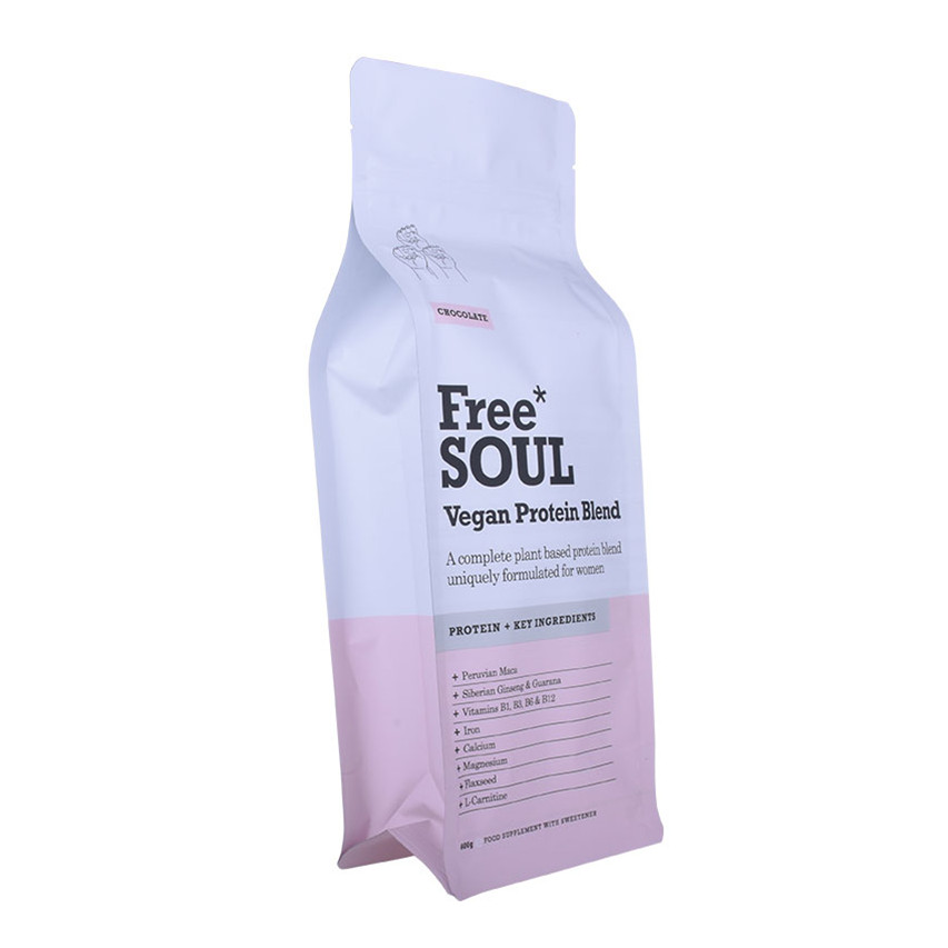 Food Grade Recyclable Materials Recyclable Pouches Biodegradable Flat Bottom Pouch Coffee Bags