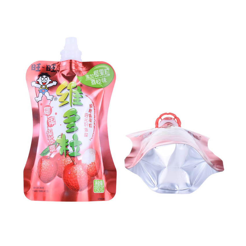 China Supplier Eco Friendly Made From Sugar Cane Bottle Shape Juice Pouch Sachet