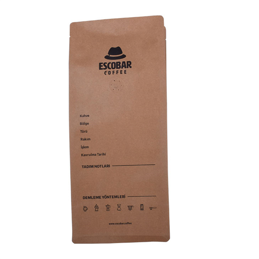 Eco Moistureproof Biodegradable Compost Paper Pouch Bag Box Bottom Coffee Pouch
