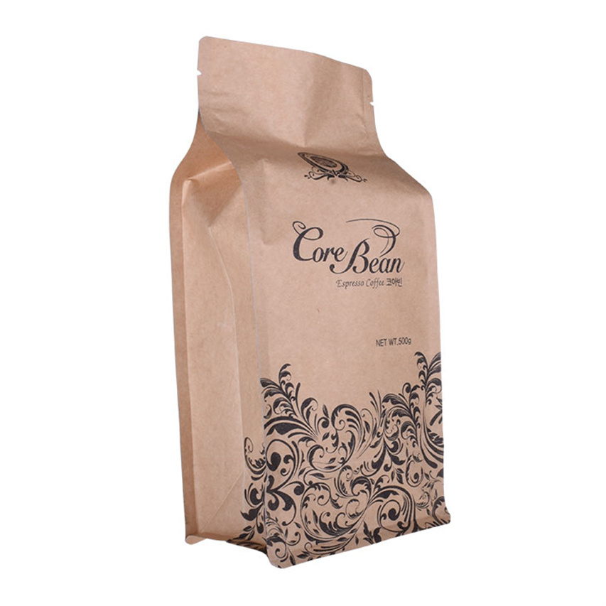 Resealable Ziplock Waterproof Food Packaging Biodegradable Resealable Paper Bag Premium Coffee Bags