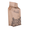 Customized Logo Ziplock Flat Bottom Kraft Paper Coffee Bag Wholesale