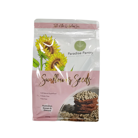 Custom Printed Sustainable Biodegradable White Kraft Paper Snack Zip Lock Packaging