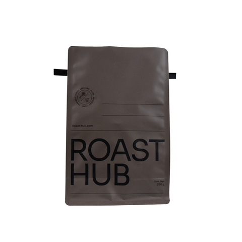 High Quality Eco Friendly Resealable Flat Bottom Matte Printing Pouch Coffee