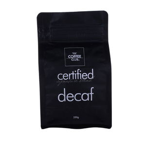 Compostable Biodegradable Custom Printed Flat Bottom Coffee Bags with Valve Wholesale
