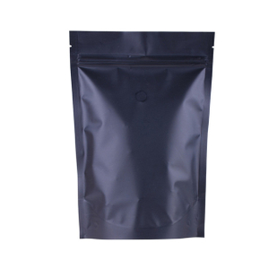 Custom Production Matte Black Laminated Material Printed Stand Up Foil Bags