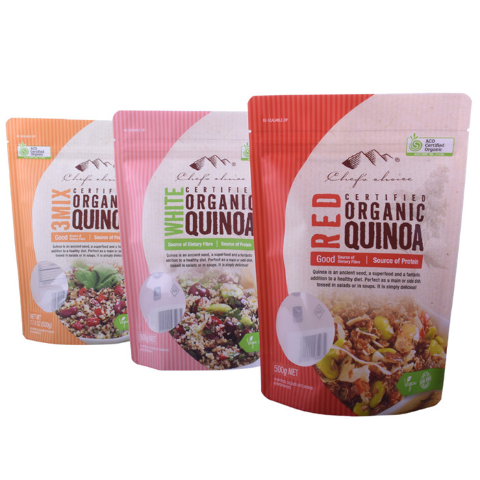 Customized heat seal food bag zipper pouch laminated with oval window