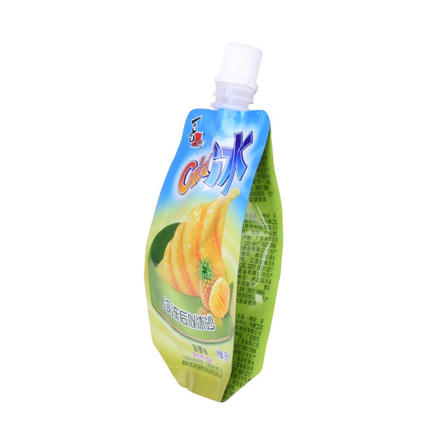 Customized Print Matt Finish Stand Up Juice Pouch with Spout