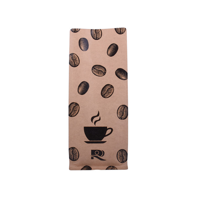 High Quality Sustainable Box Bottom Brown Paper Food Bag Wholesale