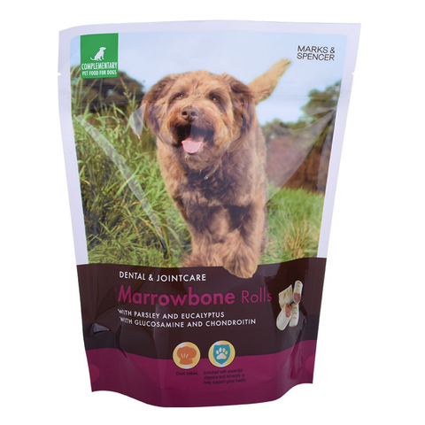 New Design Resealable Ziplock Stand Up Pet Treat Pouch Packaging Wholesale
