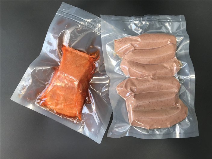 Custom heat seal translucent biodegradable packaging options vacuum pouch with texture