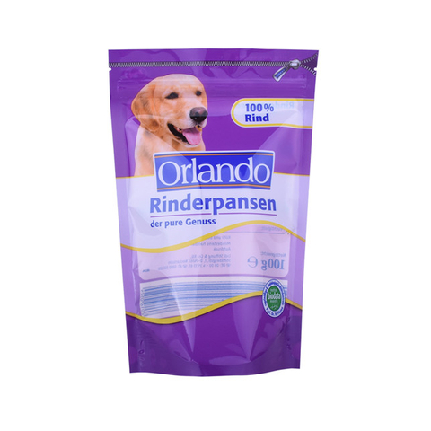 Standard size pet food packaging custom for standup bag