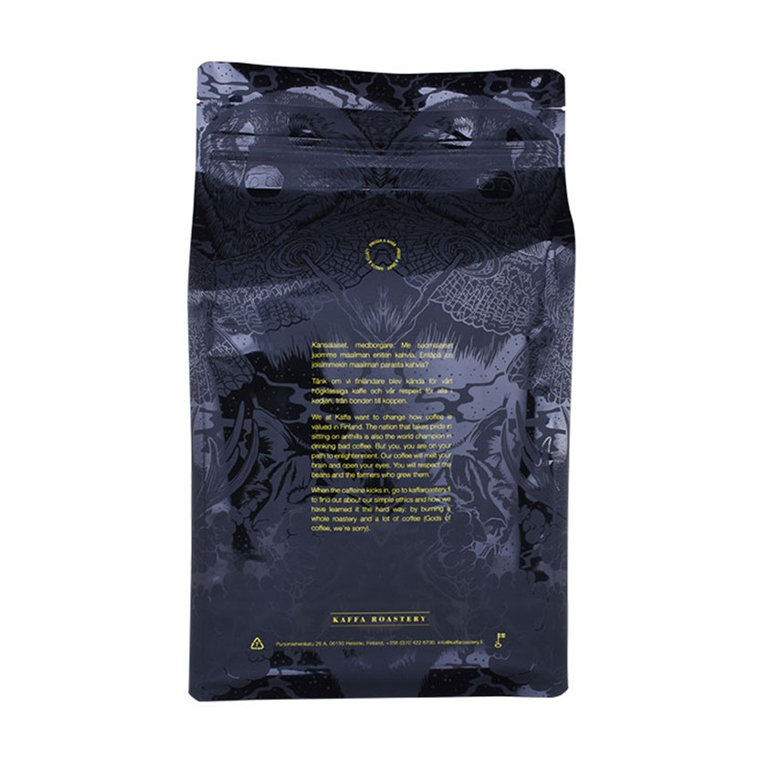 Resealable Flat Bottom Coffee Bag Heat Seal