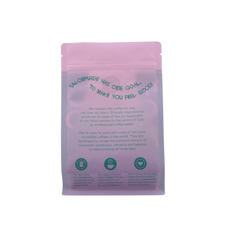 100% biodegradable NK/PBS Coffee Flat Bottom Bag 
