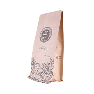 Organic wrapper packaging for 1lb coffee bean with valve