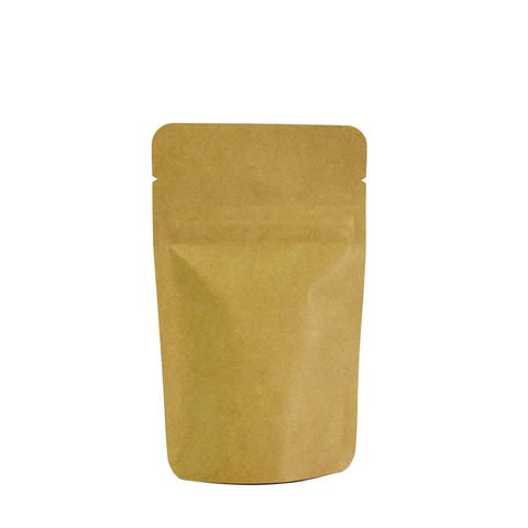 Compostable Brown Kraft Paper Stand up Pouch Coffee Packaging Bags 