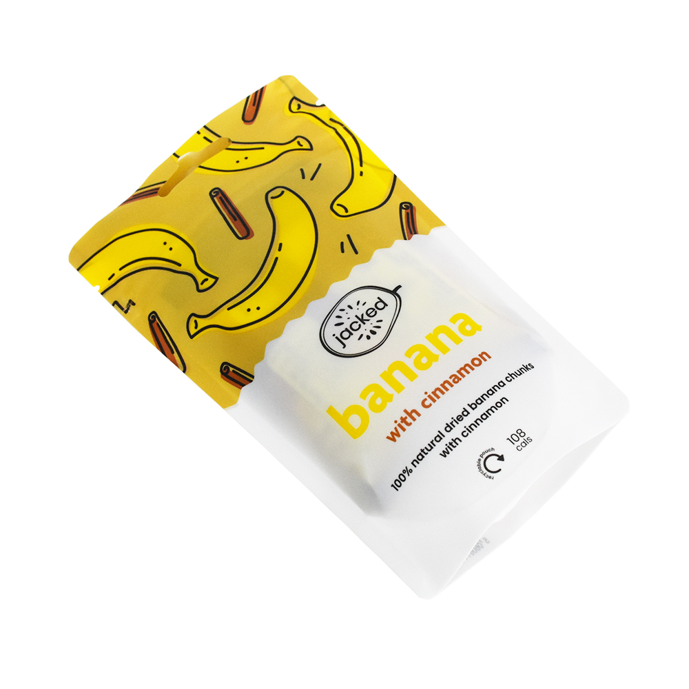 Custom Design 3 Side Seal Pouch Bag for Banana Chips Dry Fruit Packaging Bags