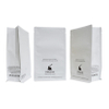 PLA Zipper And Valve White Kraft Coffee Bags