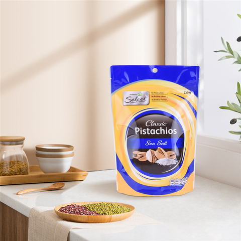 Resealable Top Zip Digital Printed Stand Up Creative Nuts Packaging Design