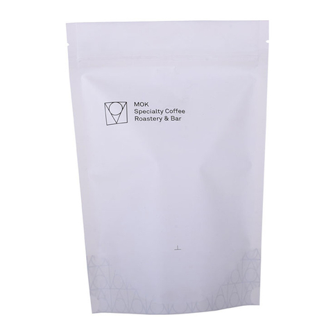White Kraft Coffee Bag with Hot Stamping Logo