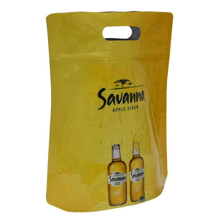 Retail Quad Seal Custom Food Package Wine Bags