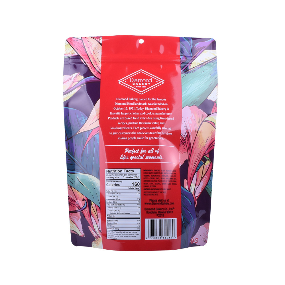 China Product Matt Finish Plastic Packaging For Snacks