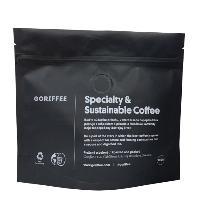 Packaging coffee bag Green PE Recyclable bag with zipper