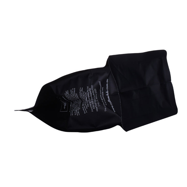 Custom print coffee bag with block bottom recycled material