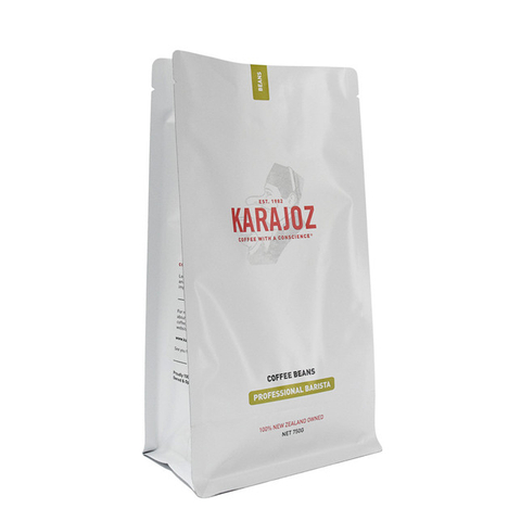 Wholesales white kraft cafe pouch with one way valve