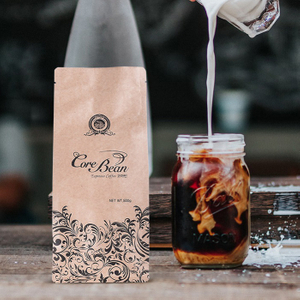 High Quality Matte Black 8oz Biodegradable Coffee Bags with Valve Wholesale