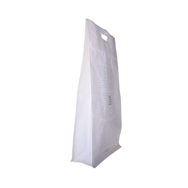 Eco friendly green plastic pouch with handle heat sealed garment bag