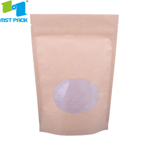 Unprinted compostable kraft paper bags in stock for nuts