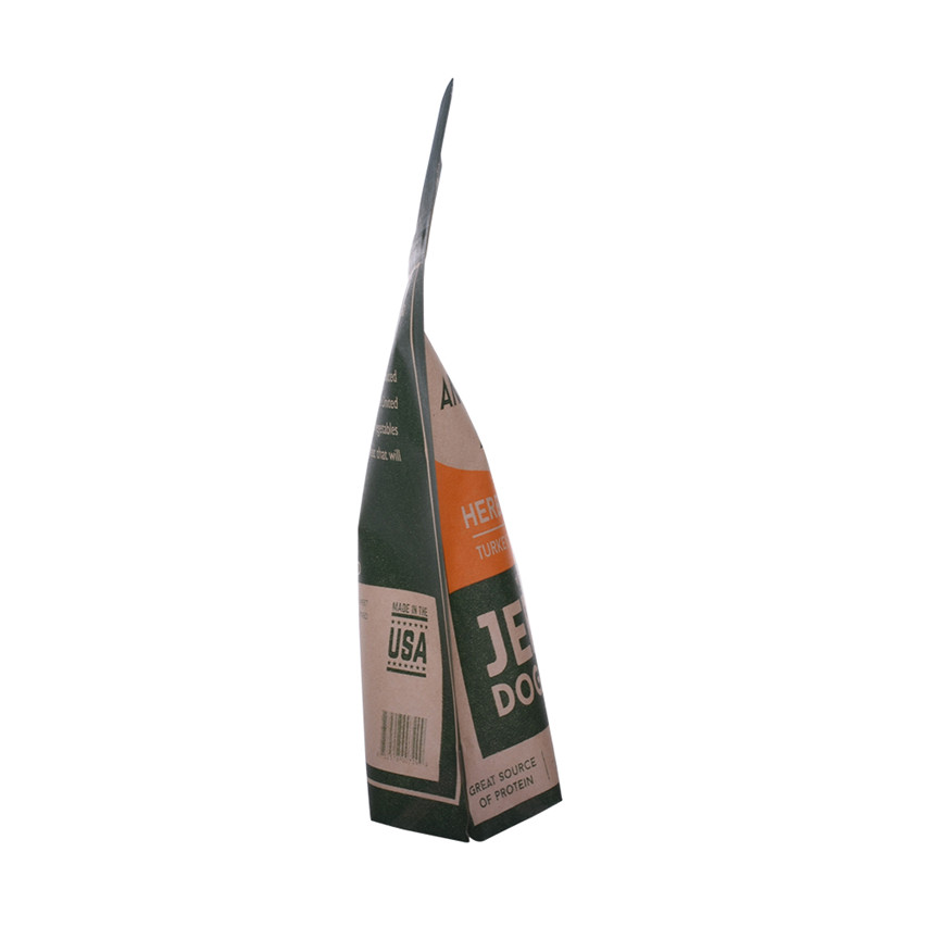 Wholesale Rough Matte Compostable Film Manufacturers Stand Up Pet Food Pouches Packaging for Organic Foods