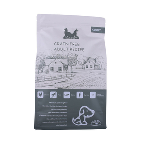 Custom Design Waterproof Biodegradable Stand Up Pouch Side Gusset Pouches Damaged Bag Dog Food