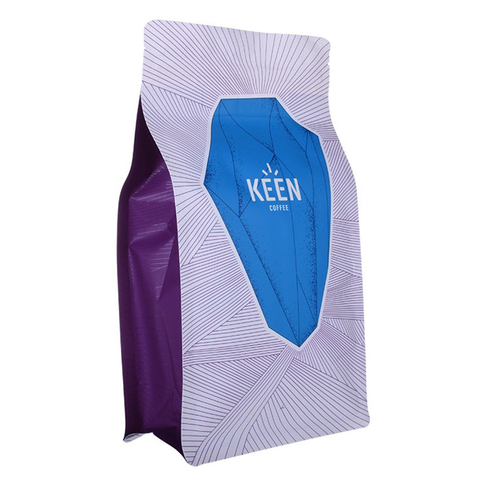 New Style with Tear Notch Matte White Flat Bottom Pouch Sustainable Packaging Stocks Resealable Bags for Coffee