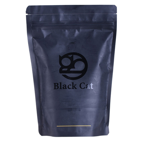 Customized Print Aluminum Foil Custom Stand Up Pouch Fully Compostable Packaging Black Coffee Bag