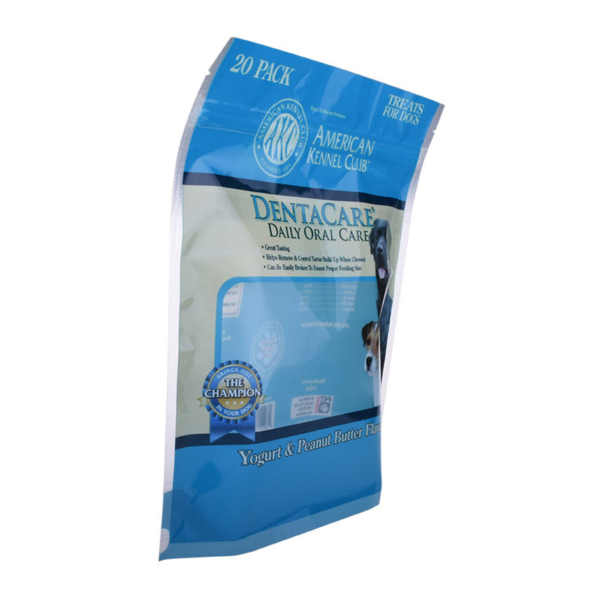 Colorful Printing Offset Printing Clear Zipper Pouch Gusset Bag Biodegradable Bread Bags Dog Treats Bag
