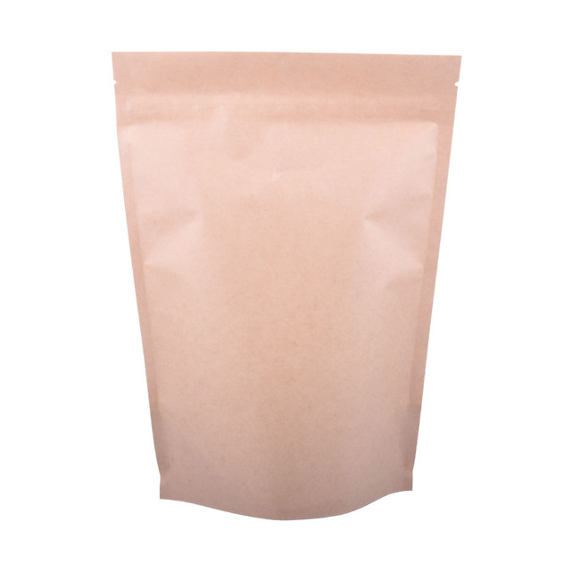 Compostable standup kraft stock bags with semi-clear window