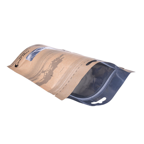 Wicketed poly bags paper bag with window wholesale whey protein packaging Sealable Candy Bags