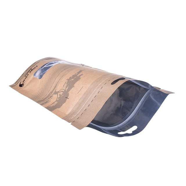 Wicketed poly bags paper bag with window wholesale whey protein packaging Sealable Candy Bags