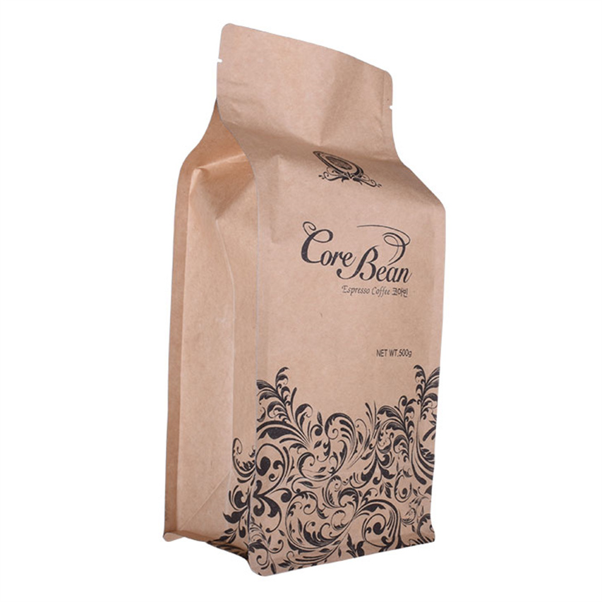 Resealable Ziplock Waterproof Food Packaging Biodegradable Resealable Paper Bag Premium Coffee Bags