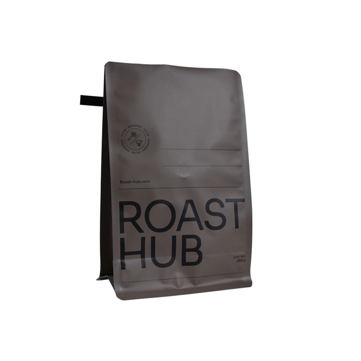 Heat Seal Soft Touch Food Ziplock Flat Bottom Coffee Bag Factory