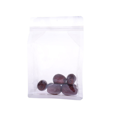 High Quality Compostable Biodegradable Flat Bottom Clear Food Bags Wholesale