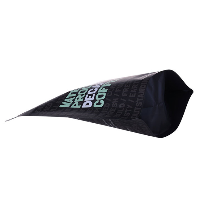 Laminated aluminum foil coffee bean pouch Standup in Matte Black