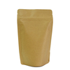 Brown kraft heat seal foil bags customized-size food packaging with zip lock