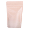 Custom size standing brown paper bag with zipper to pack snack in stock
