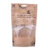 Resealable Ziplock Bottom Seal Kraft Paper Feed Bag with Clear Window