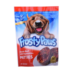Custom heat seal spot gloss with matte poly bag rolls lure packaging pet treat pouch bag