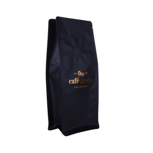 Custom 12oz plastic coffee pouches with hot stamping print